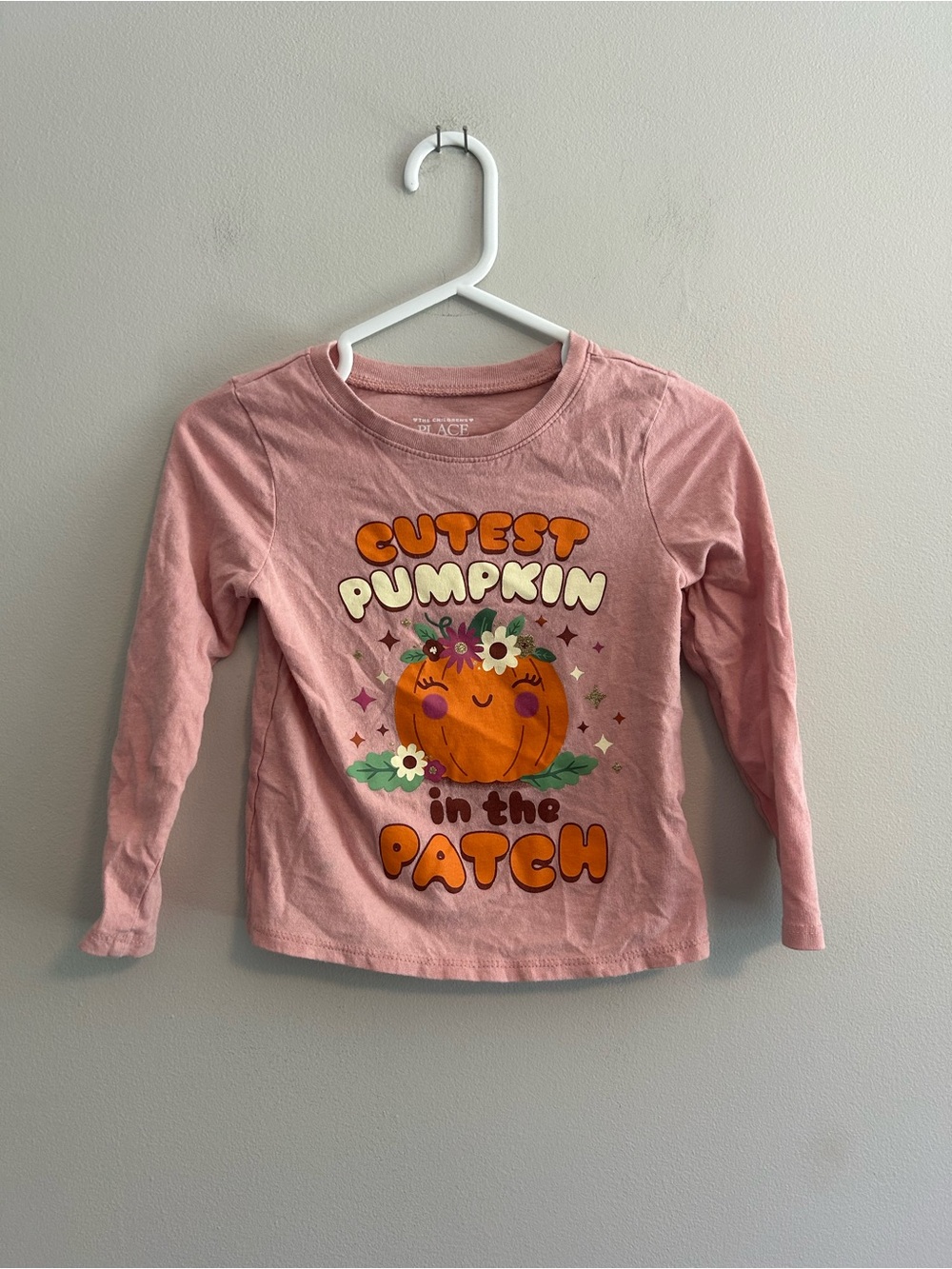 The children place 2t pink 'Cutest Pumpkin in the Patch' Long-Sleeve tshirt